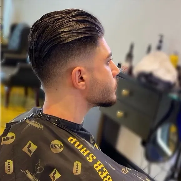 Slick back fade profile